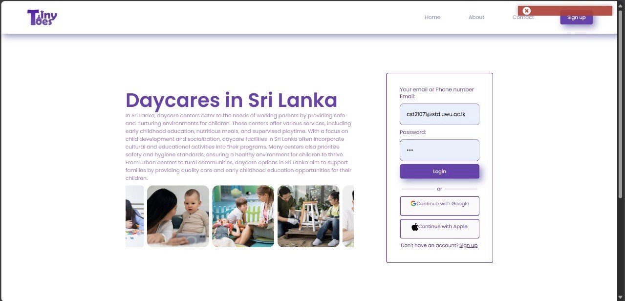 TinyToes Childcare Management Platform